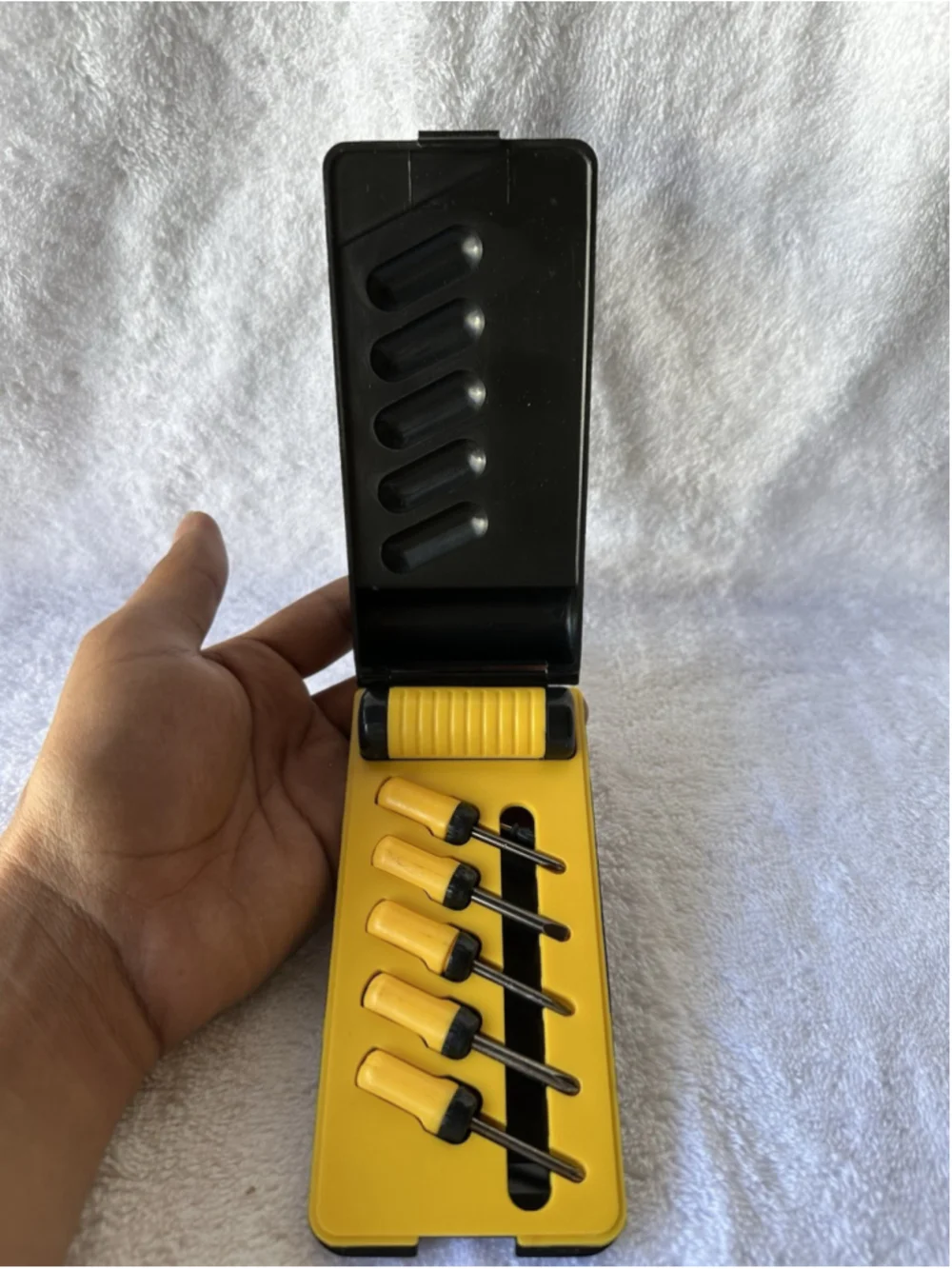 T2-T7 Torx Precision Screwdriver Set, 6-Piece, Includes Case Black/Yellow